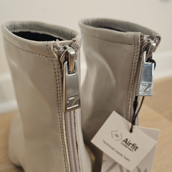 ZARA ankle boot grey beige 6.5US/37EU - Picture 5 of 10